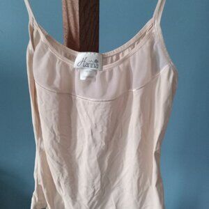 Ladies Hanna beige camisole with sheer trim at top size medium